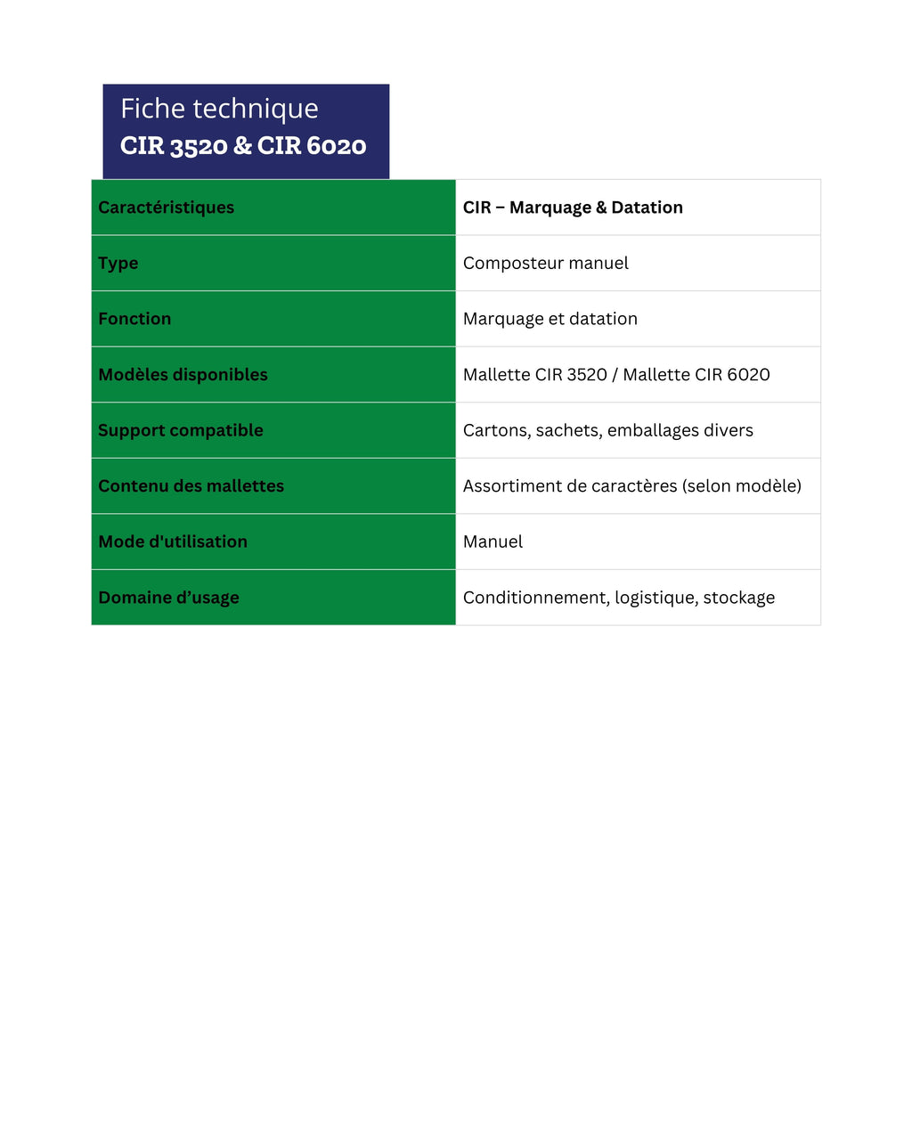 Composteur manuel CIR