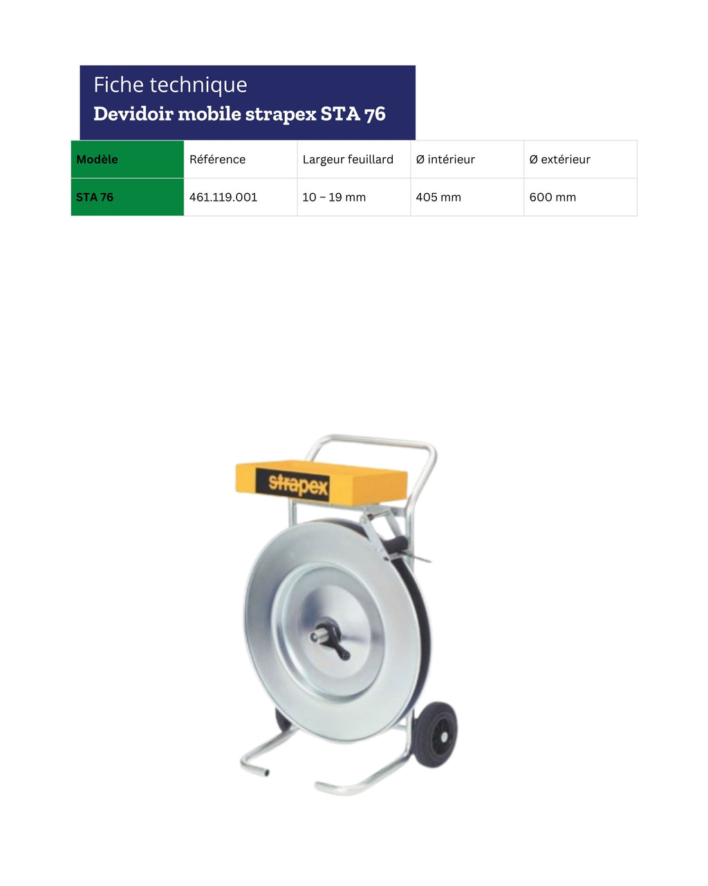 Dévidoir mobile STA 76
