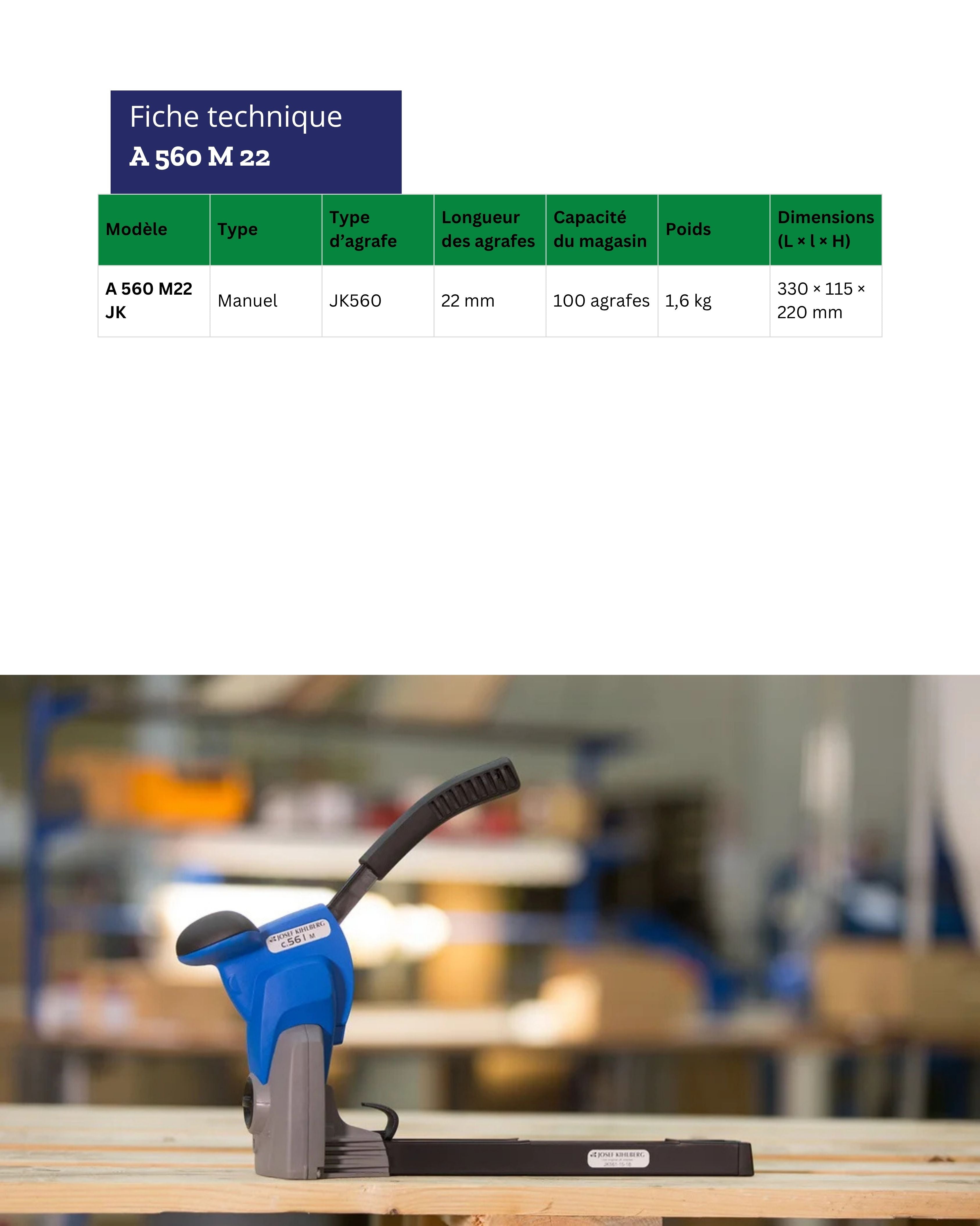 Agrafeuse JK A 560 M22