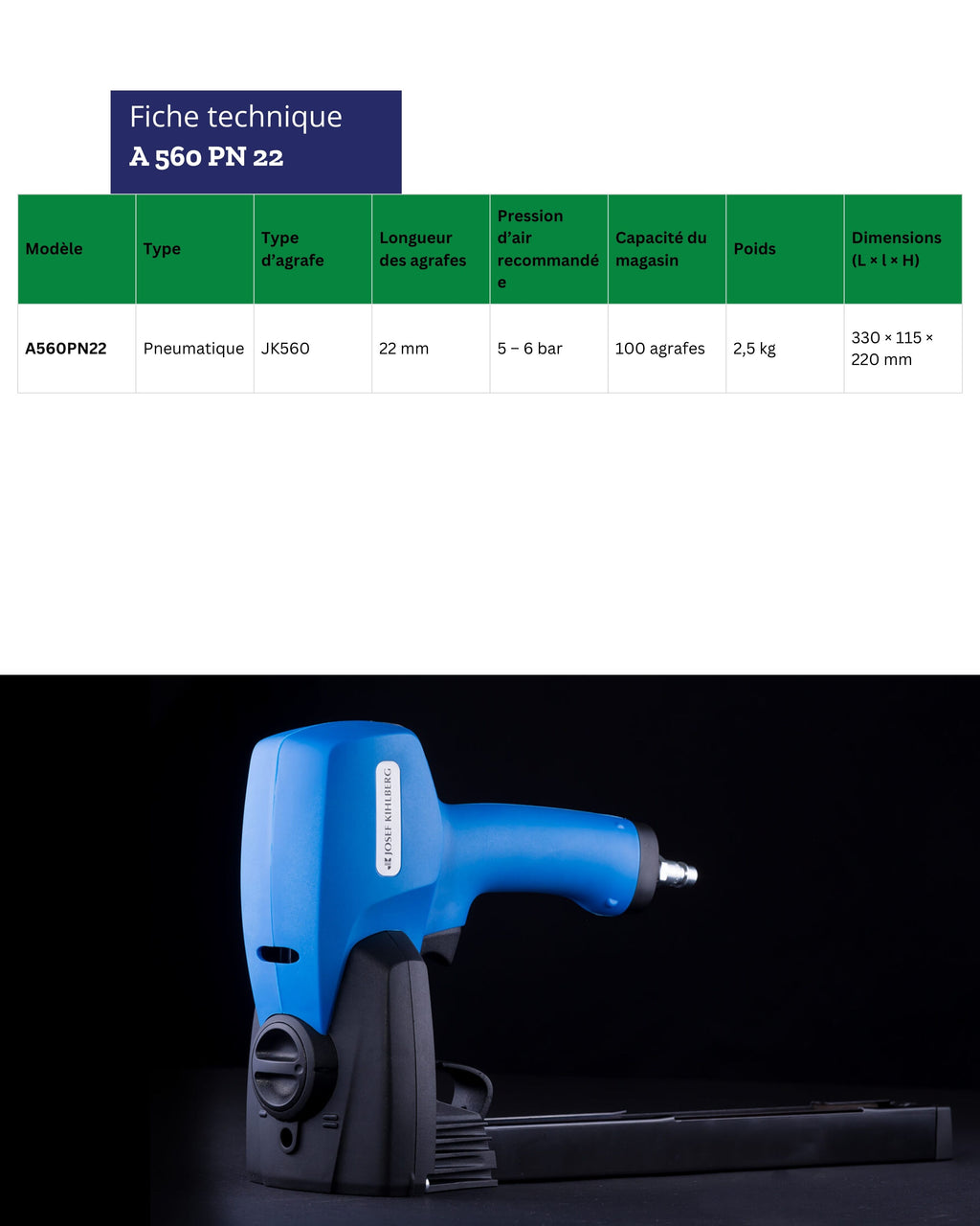 Agrafeuse JK A 560 PN22