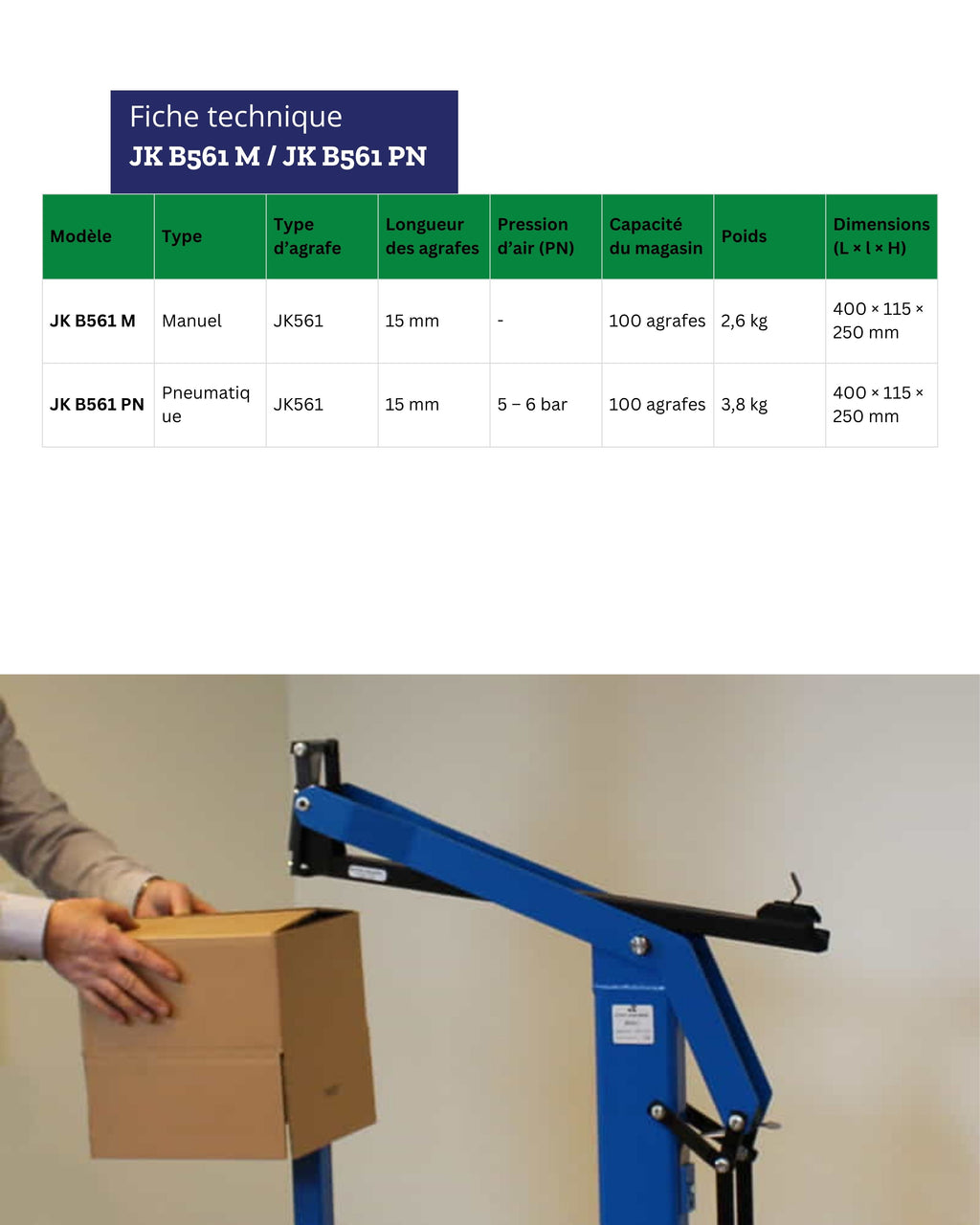 Agrafeuse JK B561 M/ B561 PN