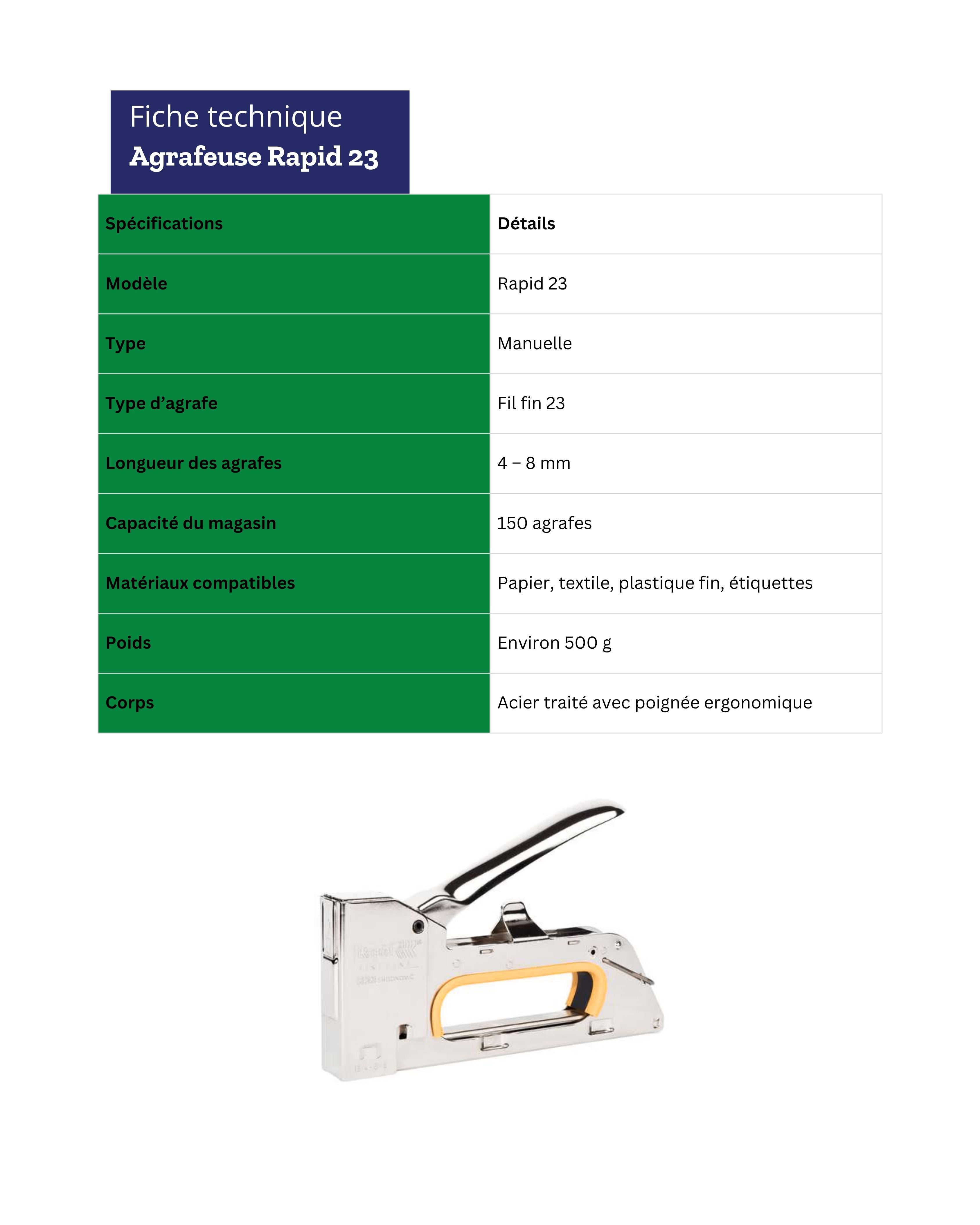Agrafeuse Rapid 23